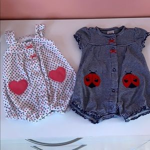 Carters newborn romper lot.